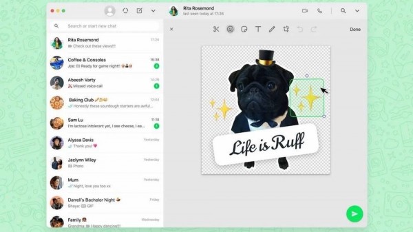  В WhatsApp Web теперь можно создавать свои стикеры  